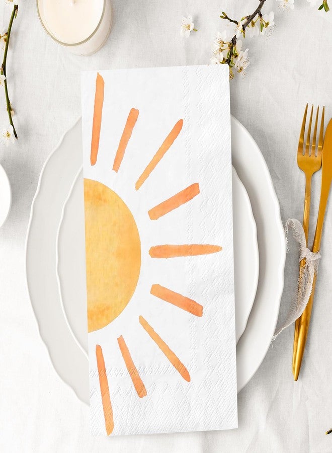 JarThenaAMCS مناديل ورقية للضيوف من JarThenaAMCS، 100 قطعة، بتصميم بوهيمي مستوحى من الشمس، مثالية لأول رحلة حول الشمس، مناديل حمام، مناديل ورقية للاستخدام مرة واحدة، مناسبة لمستلزمات الحفلات المنزلية - Image 3